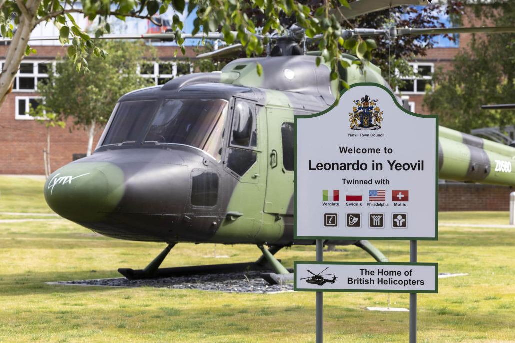 Home of British Helicopters sign Yeovil